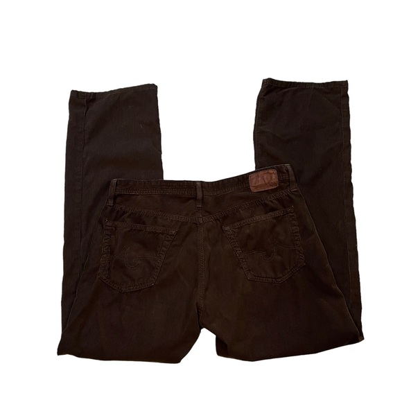 AG Adriana Goldschmied Protege Straight-Leg Brown Corduroy Jeans - Picture 6 of 13